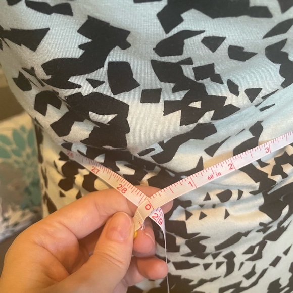 Black & Ivory pattern dress by Velvet with scoop neckline. NWOT, small. - Picture 8 of 8